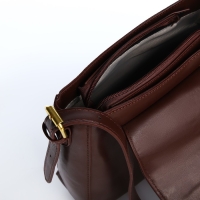 Сумка-мессенджер на клапане, цвет тёмно-коричневый Сумка-мессенджер на клапане, цвет тёмно-коричневый