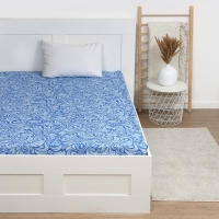 Простыня 1,5сп Экономь и Я 150х215&plusmn;3 "Нежность" цвет синий,100% хлопок, бязь, 100гр/м2