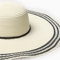 Шляпа женская MINAKU, цв. молочный, р-р 58 Шляпа женская MINAKU, цв. молочный, р-р 58