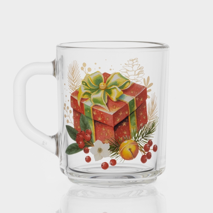 Кружка стеклянная чайная &laquo;Новогодние символы&raquo;, 200 мл, МИКС