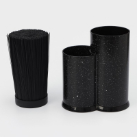 Подставка для ножей с наполнителем Доляна &laquo;Зефир&raquo;, 20&times;11&times;22 см, цвет чёрный