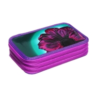 Пенал 3 секции, 125 х 205 х 55 мм, Calligrata 81П26/3 "Цветок", (объемный 3D-рисунок с эффектом металлика) ламинированный картон Пенал 3 секции, 125 х 205 х 55 мм, Calligrata 81П26/3 "Цветок", (объемный 3D-рисунок с эффектом металлика) ламинированный картон