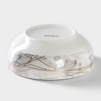 Салатник фарфоровый Доляна &laquo;Мрамор&raquo;, 600 мл, d=15,5 см