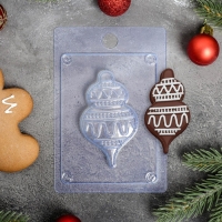 Форма для шоколада и конфет пластиковая «Ёлочная игрушка», 15×10 см, цвет прозрачный Форма для шоколада и конфет пластиковая «Ёлочная игрушка», 15×10 см, цвет прозрачный