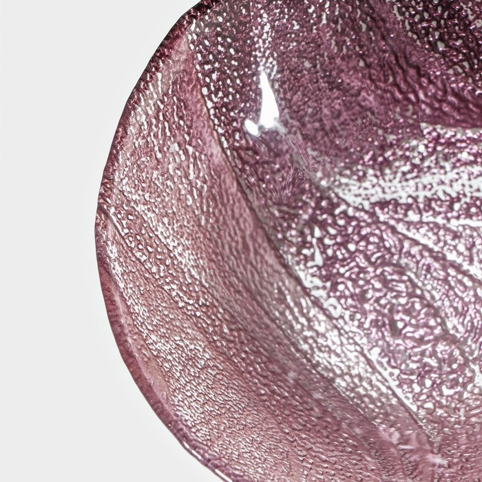 Салатник стеклянный &laquo;Драхна&raquo;, d=15 см, цвет бордовый