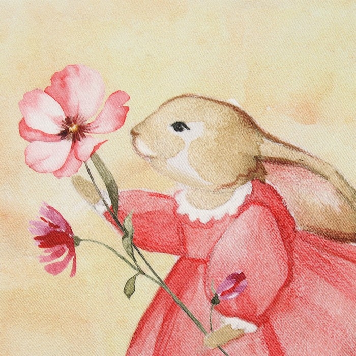 Полотенце Полотенце "Этель" Зайчик с цветком 40х73см, 100% хл, саржа 190 г/м2