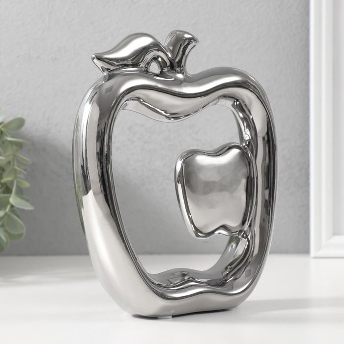 Сувенир керамика Сувенир керамика "Абстракция. Яблоки" серебро 17х5,5х20,5 см