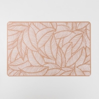 Салфетка сервировочная на стол «Листья», 43×28 см, цвет металлик коричневый Салфетка сервировочная на стол «Листья», 43×28 см, цвет металлик коричневый