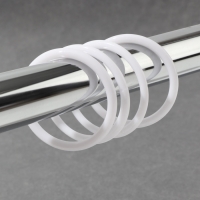 Кольцо для штор d40/50мм (наб 10шт цена за наб) пластик белый АУ Кольцо для штор d40/50мм (наб 10шт цена за наб) пластик белый АУ