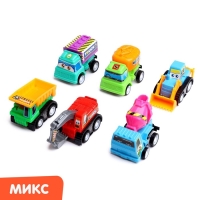 Набор инерционных машин &laquo;Стройка&raquo; в сумке, 6 штук, МИКС