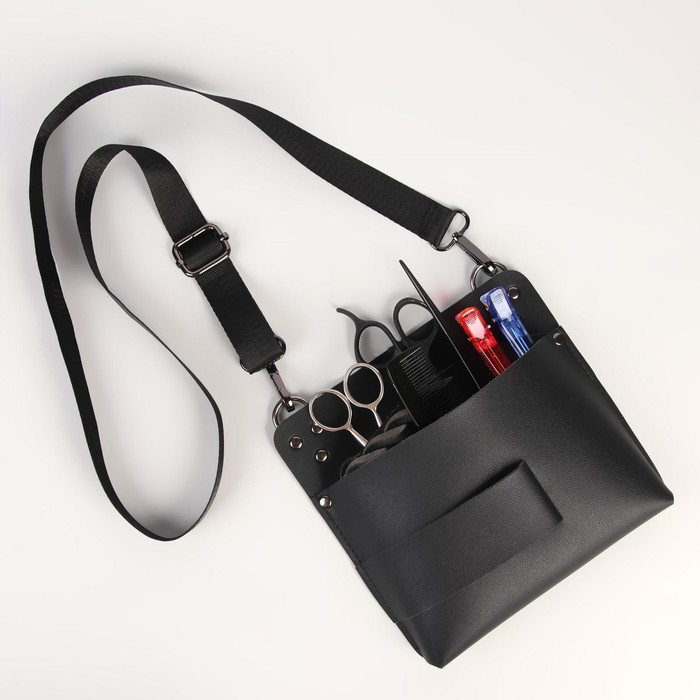 Сумка для мастера 19 &times; 18,5 см, длина ремня 105 см, цвет чёрный