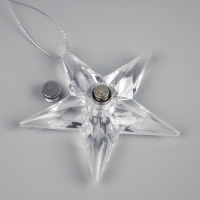 Ёлочная игрушка &laquo;Звезда&raquo;, от батареек, свечение мульти (RGB)