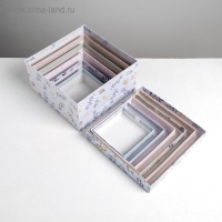 Набор подарочных коробок 6 в 1 &laquo;Нежность&raquo;, 10 х 10 х 6 - 20 х 20 х 11 см , Новый год