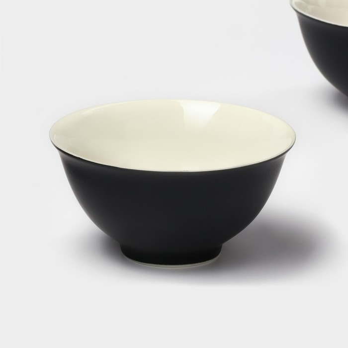 Набор салатников керамических Magistro Matt black, 250 мл, 11,5×5,6 см, 2 шт Набор салатников керамических Magistro Matt black, 250 мл, 11,5×5,6 см, 2 шт