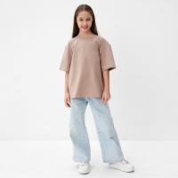 Футболка детская MINAKU:Basic line kids цвет бежевый, рост 110 см Футболка детская MINAKU:Basic line kids цвет бежевый, рост 110 см