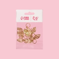 Пирсинг для волос «Листочки», 3,9 × 1,4 см, 10 шт, цвет золотистый Пирсинг для волос «Листочки», 3,9 × 1,4 см, 10 шт, цвет золотистый