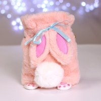 Сумка-мешок детская плюшевая «Зайка», цвет розовый,20х18х9 см Сумка-мешок детская плюшевая «Зайка», цвет розовый,20х18х9 см
