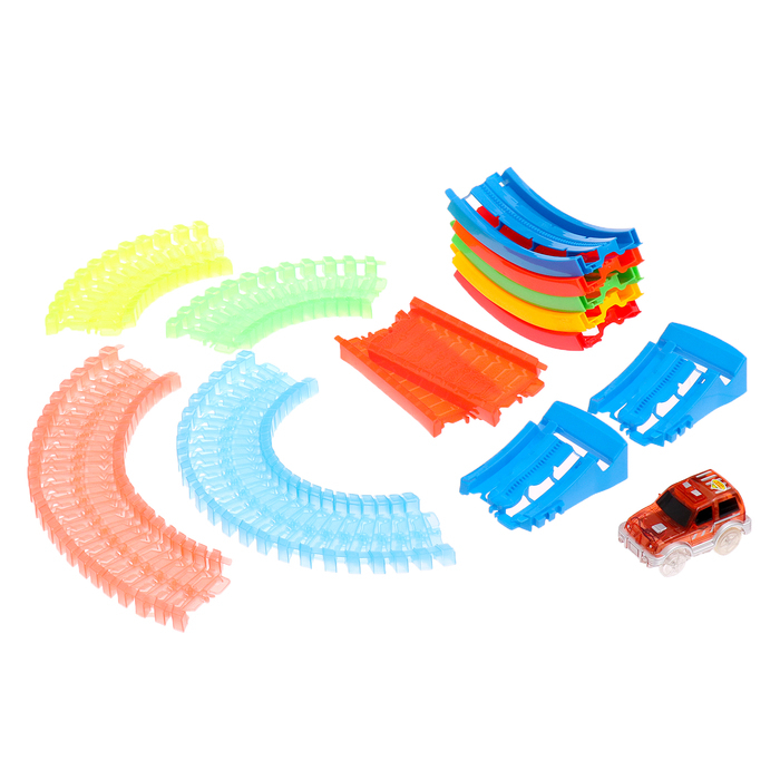 Автотрек &laquo;Магический Трек&raquo;, гибкий, светится в темноте, 106 деталей, мёртвая петля
