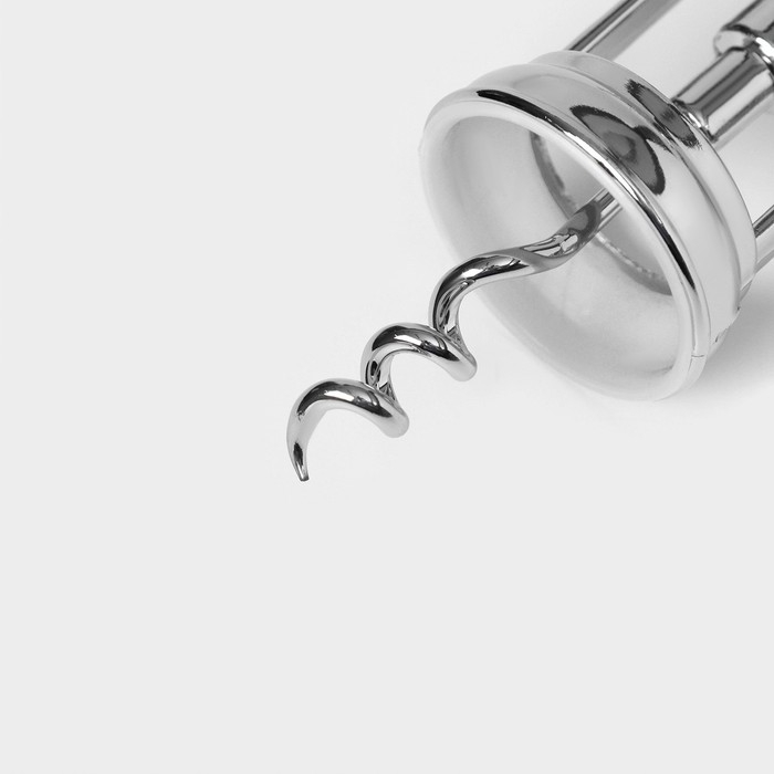 Штопор Доляна &laquo;Мастер&raquo;, 16 см, цвет серебряный