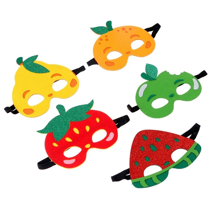 Карнавальный набор масок &laquo;Фруктовая вечеринка&raquo;, 5 шт.