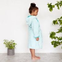 Халат махровый детский Крошка Я «Крапинка» размер 30, цвет бирюзовый, 100% хлопок 360 г/м2 Халат махровый детский Крошка Я «Крапинка» размер 30, цвет бирюзовый, 100% хлопок 360 г/м2