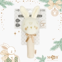 Игрушка - пищалка «Новогодний зайка», цвет бежевый Игрушка - пищалка «Новогодний зайка», цвет бежевый