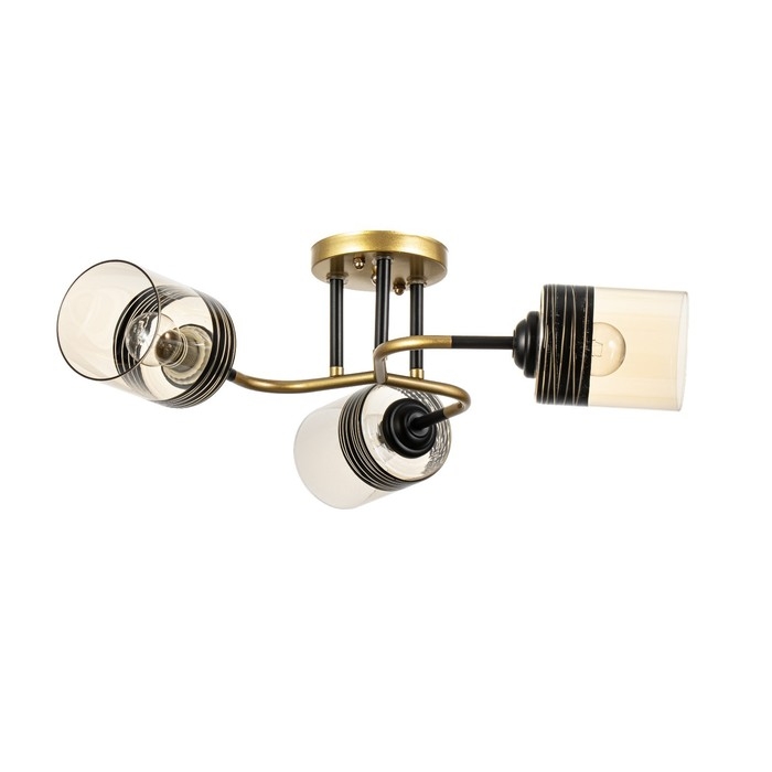 Люстра Люстра "Синна" 3хЕ27 40Вт черно-золотой 50х50х27 см BayerLux