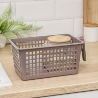 Корзина для хранения с ручкой, 28&times;16&times;12 см, МИКС