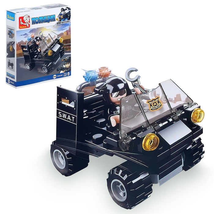 Конструктор &laquo;Полицейский транспорт&raquo;, 4 вида, цвет МИКС