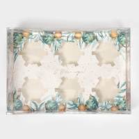 Коробка для капкейка &laquo;Мрамор&raquo;, 23 х 16 х 11.5 см, Новый год