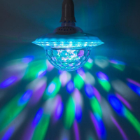 Световой прибор &laquo;Хрустальный шар&raquo; 19 см, Е27, динамик, пульт ДУ, свечение RGB