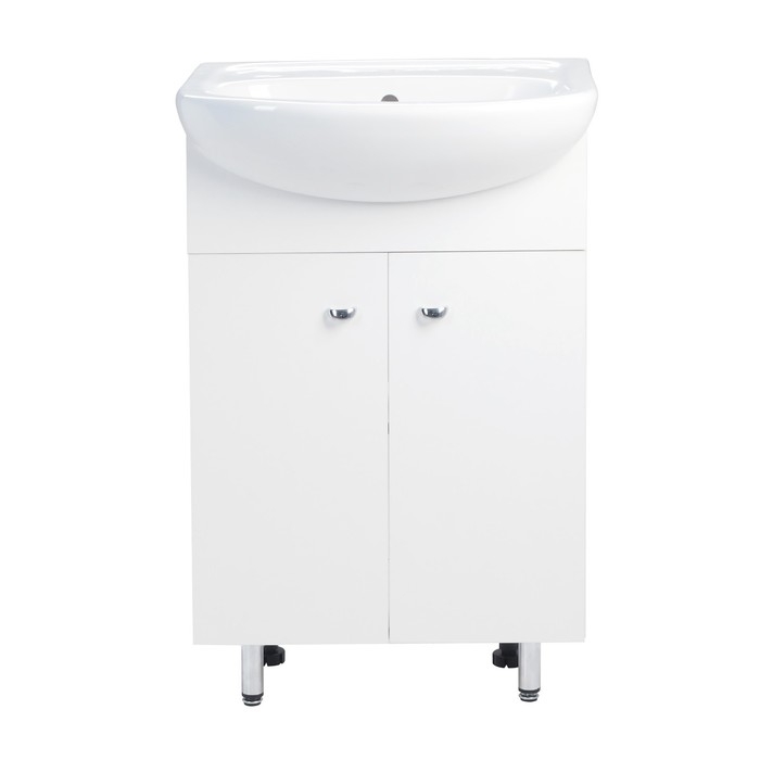 Комплект мебели: Тумба "Вега 55" + раковина "Элегия"/"Исеть 55", 57,5 х 49,5 х 85 см