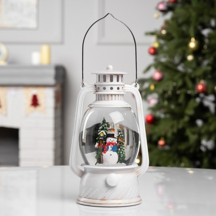 Фигура светодиодная &laquo;Снеговик&raquo;, 20.8х11.9х9.7 см, музыка, батарейки ААх3 (не в комплекте), USB, свечение тёплое белое