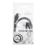 Кабель питания Cablexpert PC-186-ML12-1M, Schuko - C5, 10 А, черный Кабель питания Cablexpert PC-186-ML12-1M, Schuko - C5, 10 А, черный