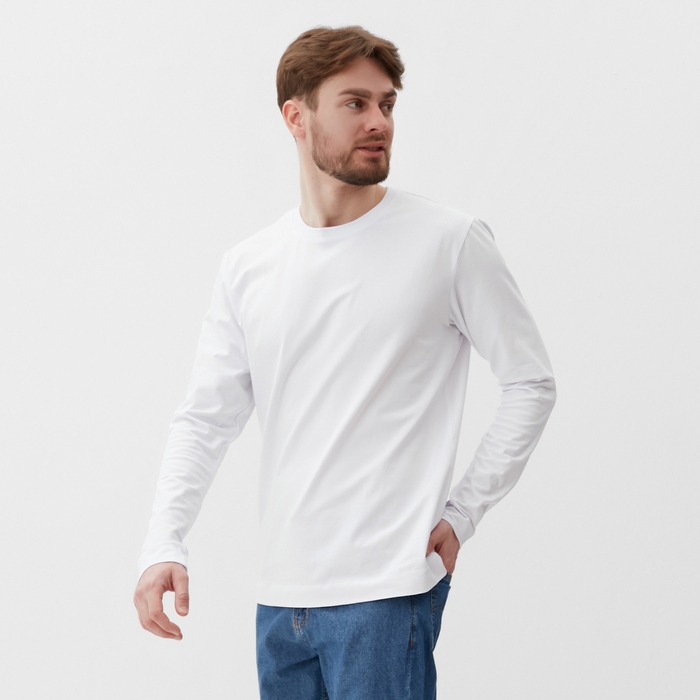 Лонгслив мужской MIST Men's casual размер 52, белый