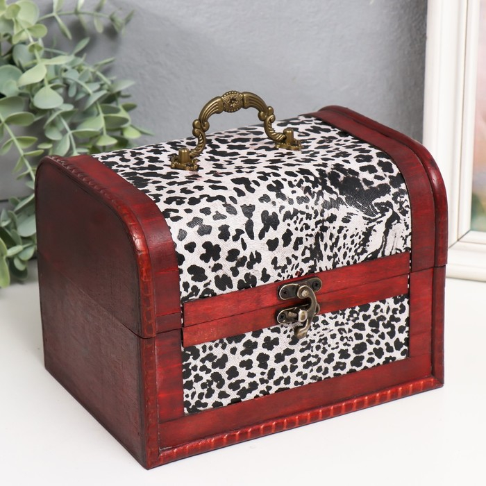 Шкатулка сундучок Шкатулка сундучок "Шкура леопарда" набор 3 шт 15х19,5х15 см, 8,5х14х9 см, 6х10х7 см