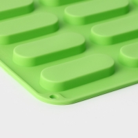 Форма для выпечки Доляна «Сладости.Эклер», силикон, 28×21×1 см, 12 ячеек (7,6×2,7×1 см), цвет МИКС Форма для выпечки Доляна «Сладости.Эклер», силикон, 28×21×1 см, 12 ячеек (7,6×2,7×1 см), цвет МИКС