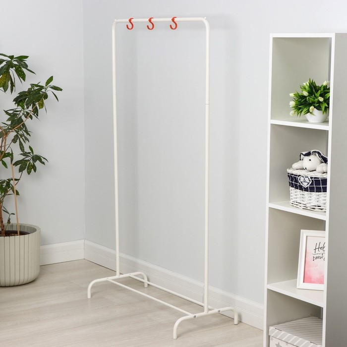 Вешалка напольная для одежды &laquo;Радуга&raquo;, 82&times;39&times;147 см, цвет белый