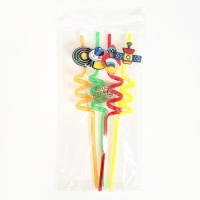 Трубочки для коктейля &laquo;Космос&raquo;, в наборе 4 штуки