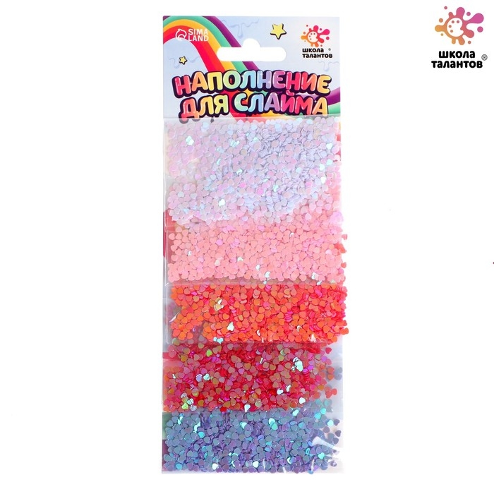 Наполнение для слаймов, сердечки 30 г Наполнение для слаймов, сердечки 30 г