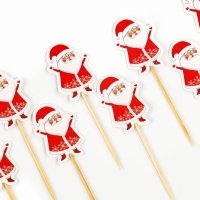 Новогодние шпажки &laquo;Дедушка Мороз&raquo;, на новый год, набор 12 шт.