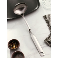 Половник из нержавеющей стали Доляна Bend, 60 мл, 29,5&times;8 см, цвет серебряный