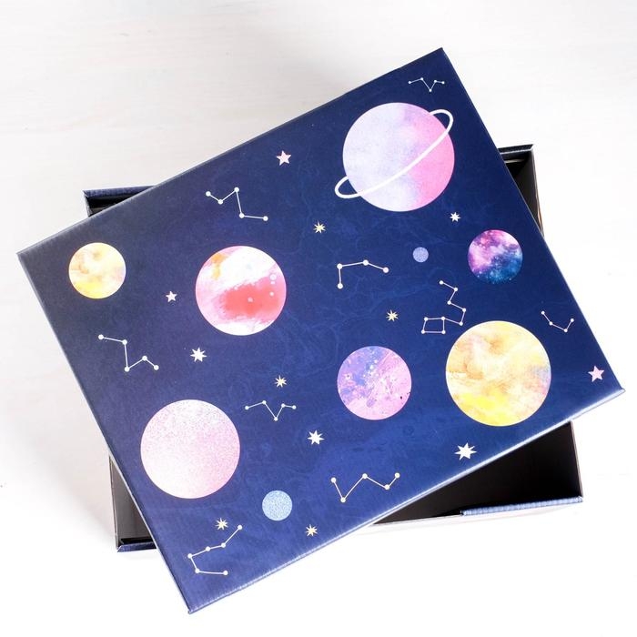 Коробка подарочная складная, упаковка, «Космос», 31 х 25.5 х 16 см Коробка подарочная складная, упаковка, «Космос», 31 х 25.5 х 16 см