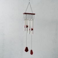 Музыка ветра металл "Спокойствие" серебро 8 трубок 67 см Музыка ветра металл "Спокойствие" серебро 8 трубок 67 см