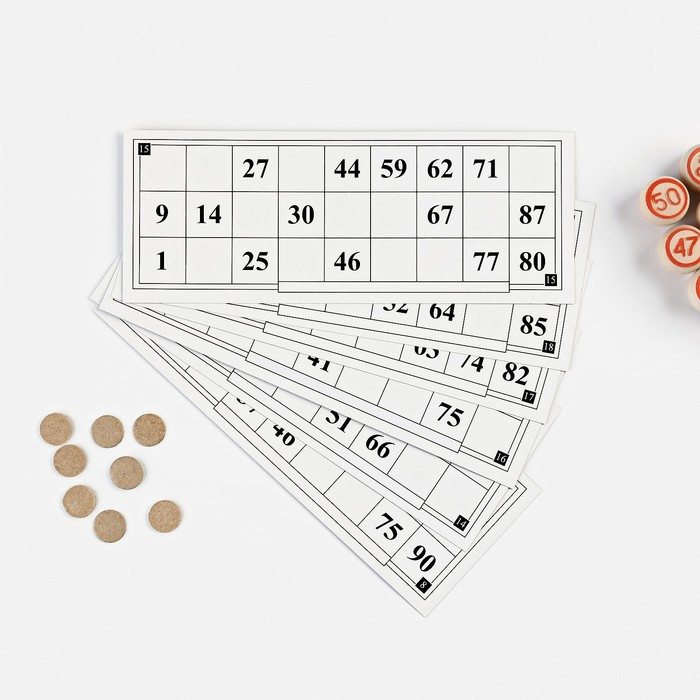 Русское лото, деревянное, настольная игра, с бочонками