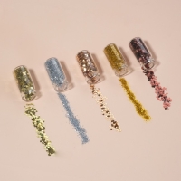 Блёстки для декора ногтей &laquo;Шампанское&raquo;, средние/мелкие, 12 бутылочек