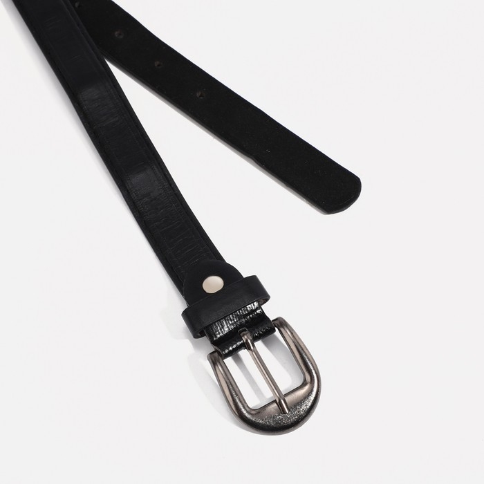 Ремень детский, винт, пряжка под металл, ширина - 2см, цвет чёрный Ремень детский, винт, пряжка под металл, ширина - 2см, цвет чёрный