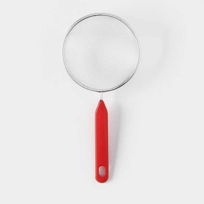 Сито для просеивания Доляна «Хозяюшка», d=12 см, цвет красный Сито для просеивания Доляна «Хозяюшка», d=12 см, цвет красный
