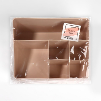 Органайзер для хранения маникюрных/косметических принадлежностей, 6 секций, 22 &times; 16,1 &times; 11 см, цвет МИКС