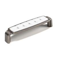 Ручка скоба ELEGANT, 96 мм, керамическая, цвет цвет старинное серебро Ручка скоба ELEGANT, 96 мм, керамическая, цвет цвет старинное серебро